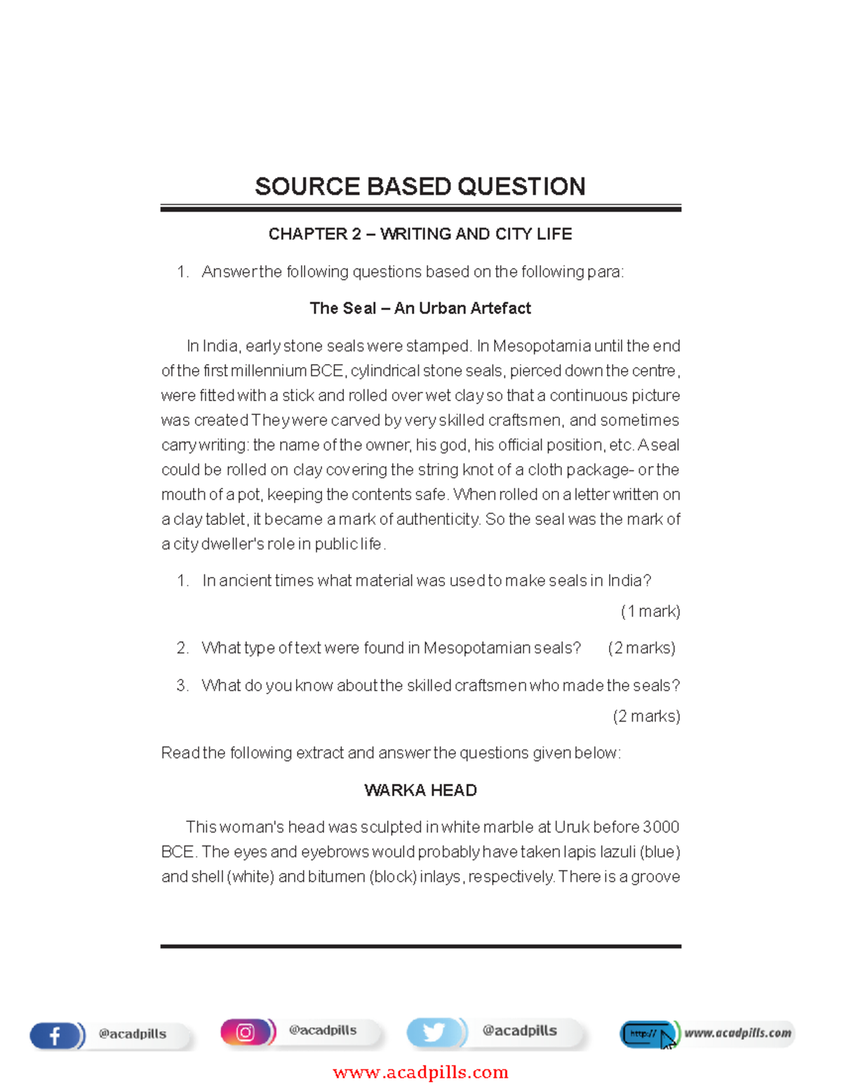 Source Based Question What is a business description? Also called a