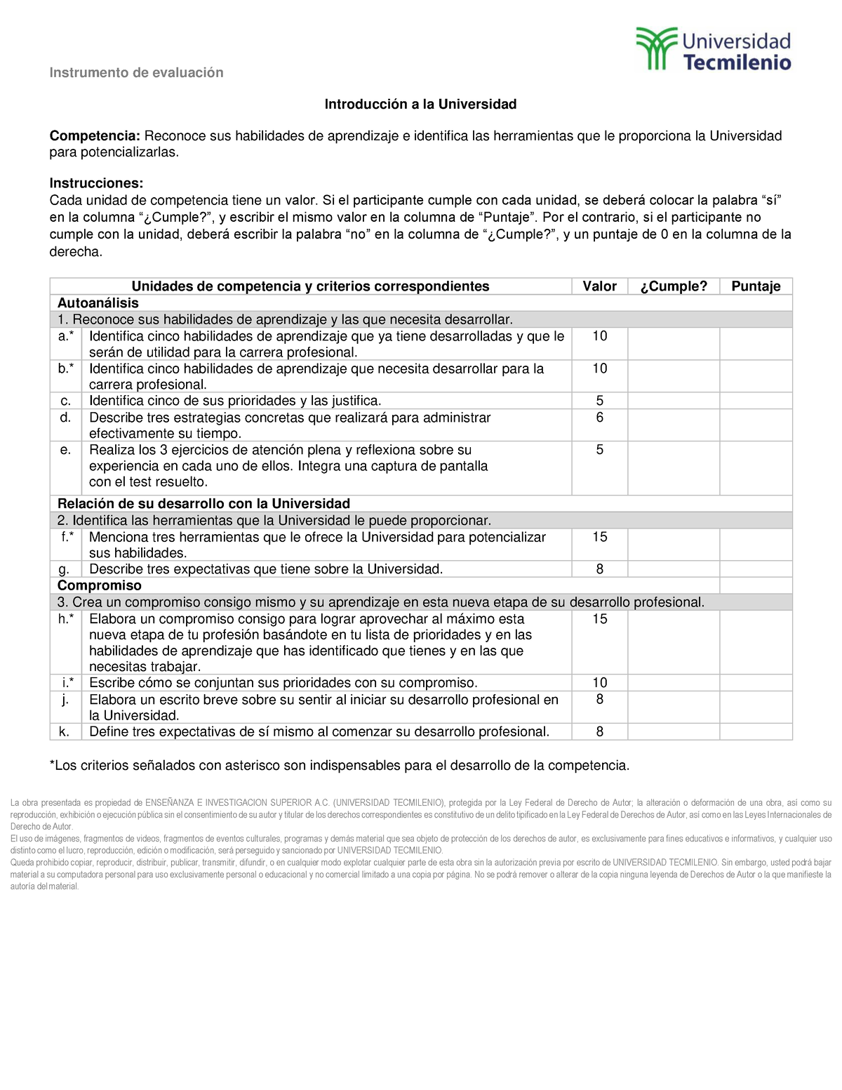 Ev1 - Nnnb - Instrumento De Evaluación Introducción A La Universidad ...