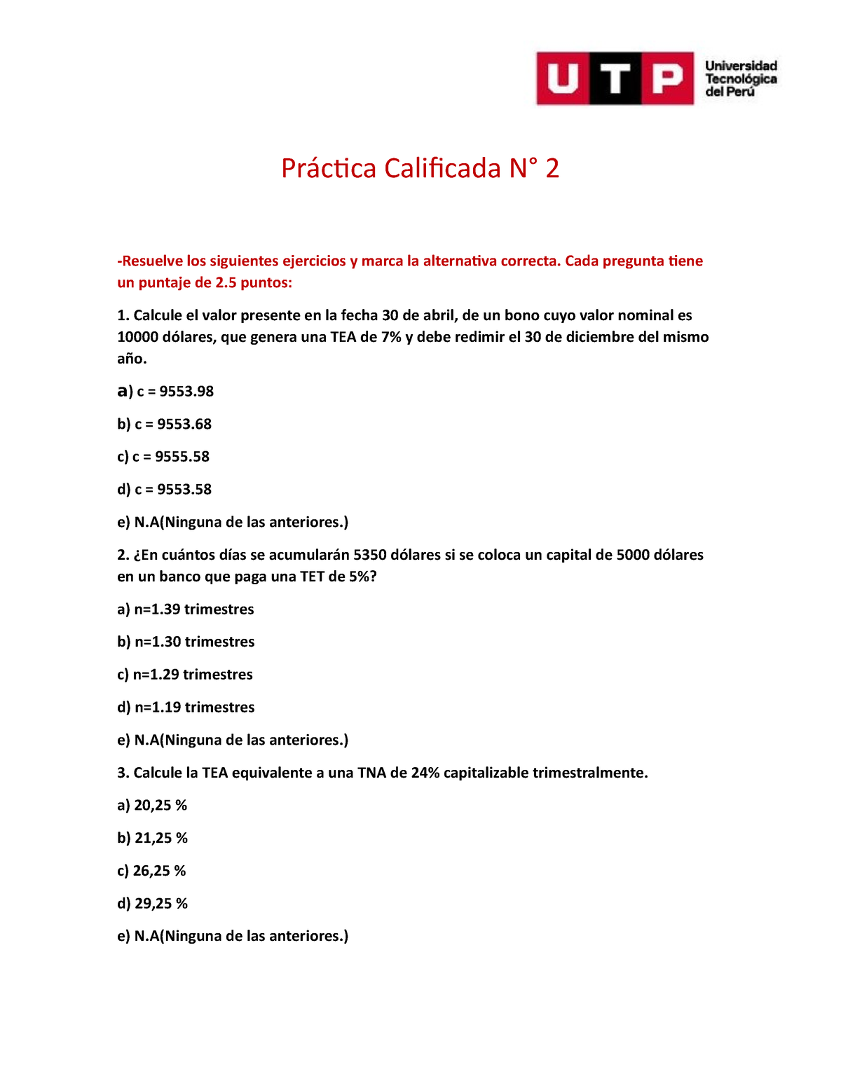 S08.s1. Práctica Calificada N° 2 - Práctica Calificada N° 2 -Resuelve ...