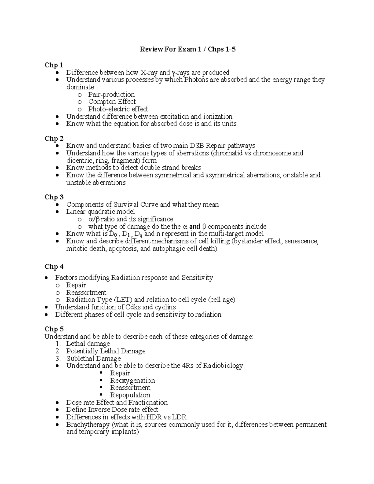 Chapter 1-5 Study Guide - Review For Exam 1 / Chps 1-5 Chp 1 ...