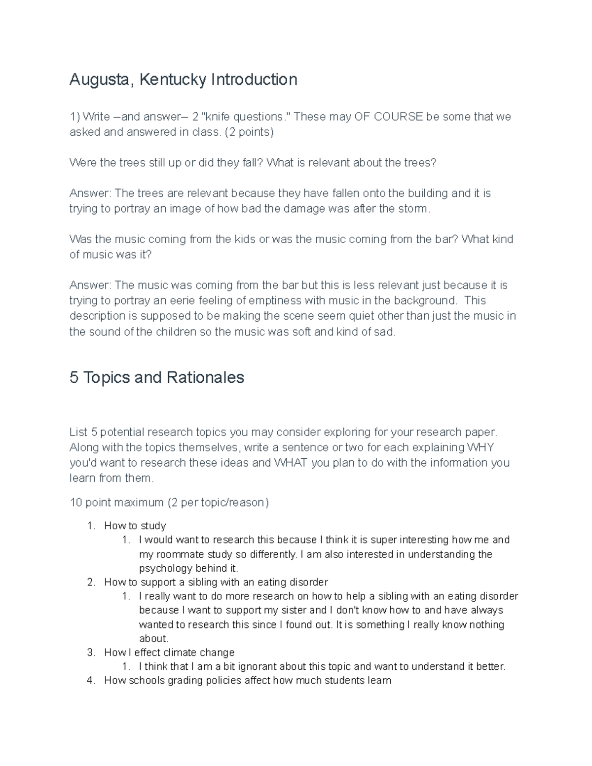 English 15- 5 Topics and Rationales lecture notes - Google Docs ...
