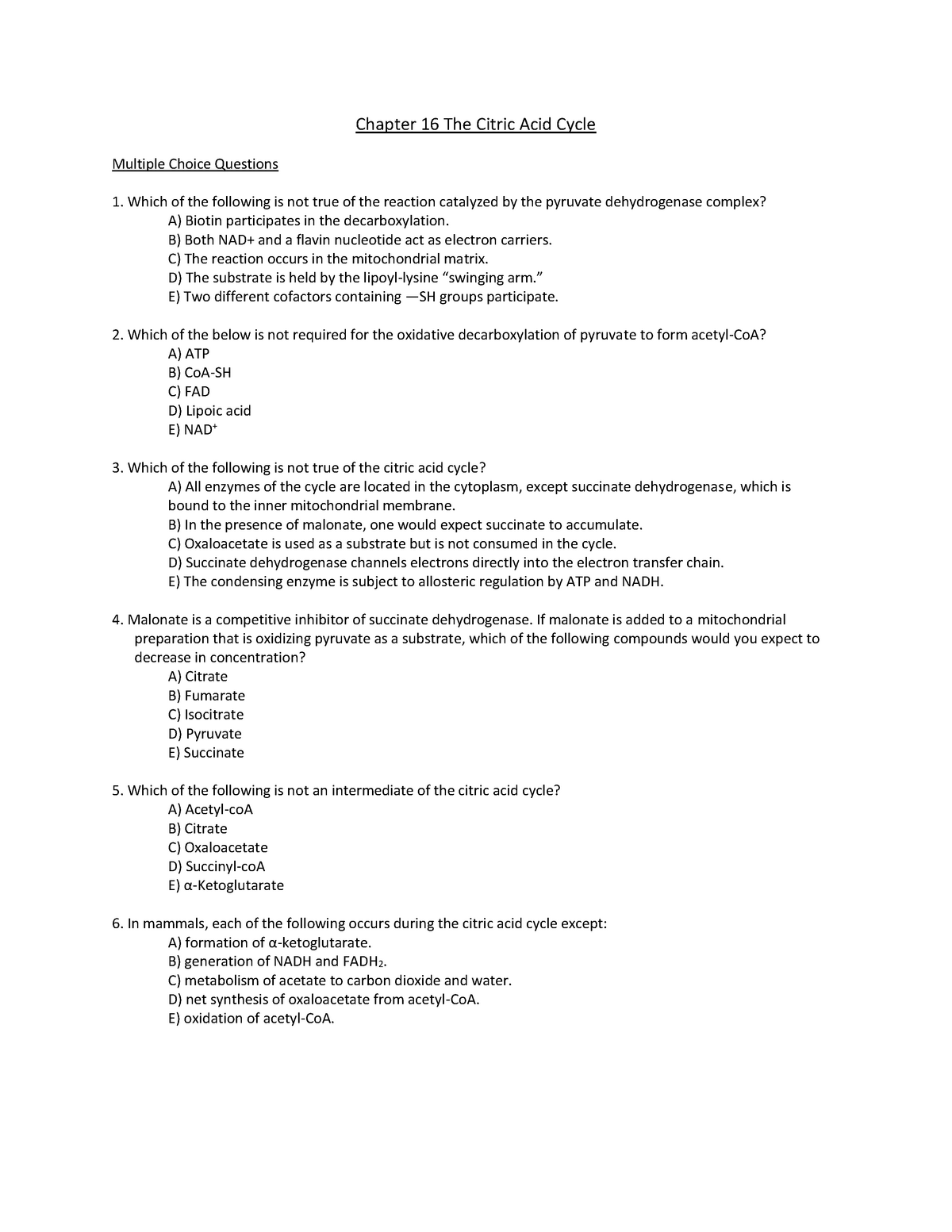 chapter-16-the-citric-acid-cycle-chapter-16-the-citric-acid-cycle