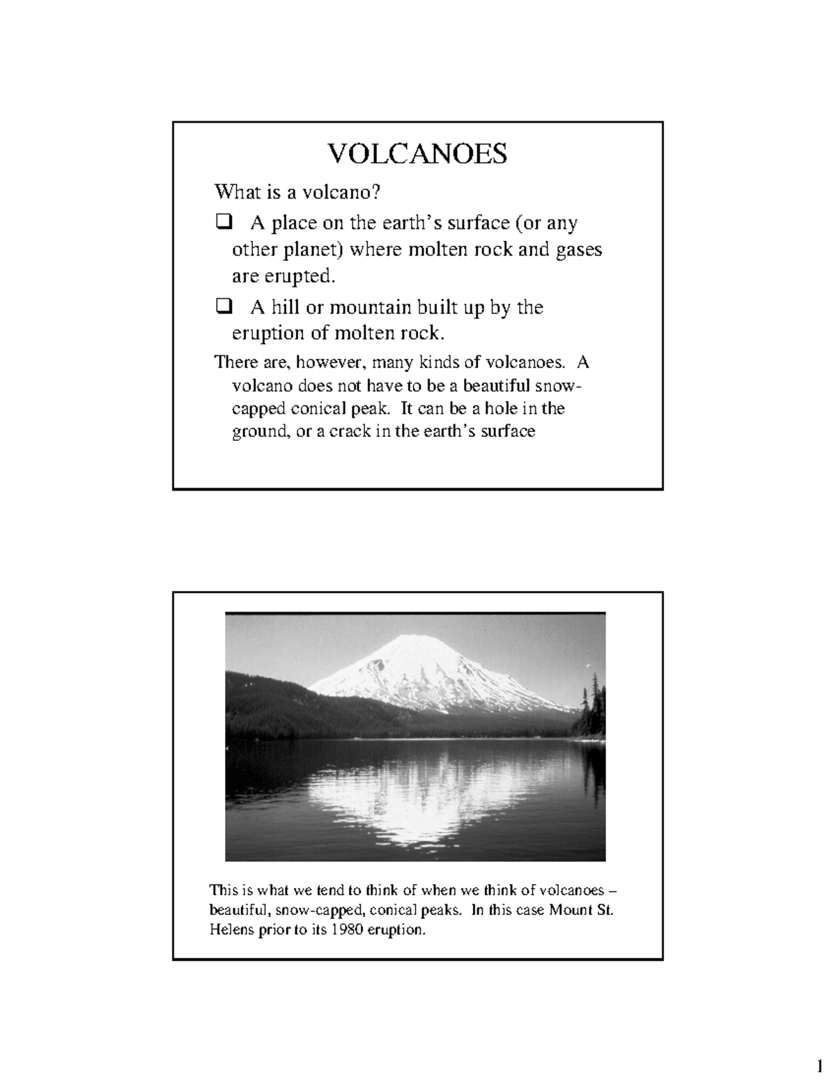 Volcanoes notes for the examination - VOLCANOES What is a volcano? A ...
