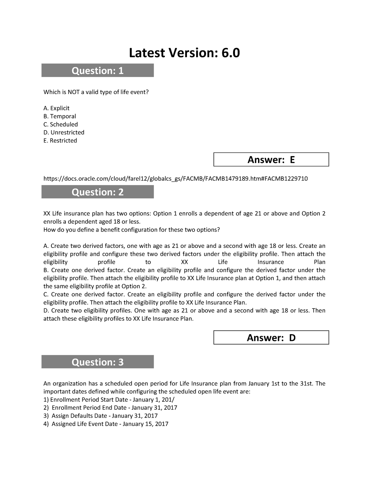 Get Oracle 1Z0-1053-22 Pdf Updated Questions And Answers - Latest Version:  6. Question: 1 Which is - Sns-Brigh10