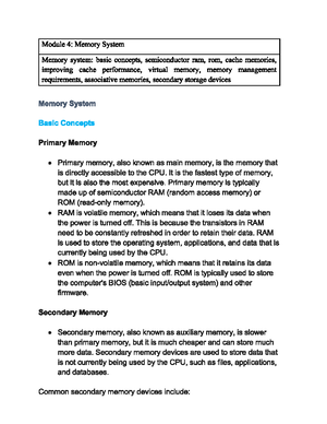 Computer Organization and Architecture 2 Chapter 8 - Chapter 12 ...