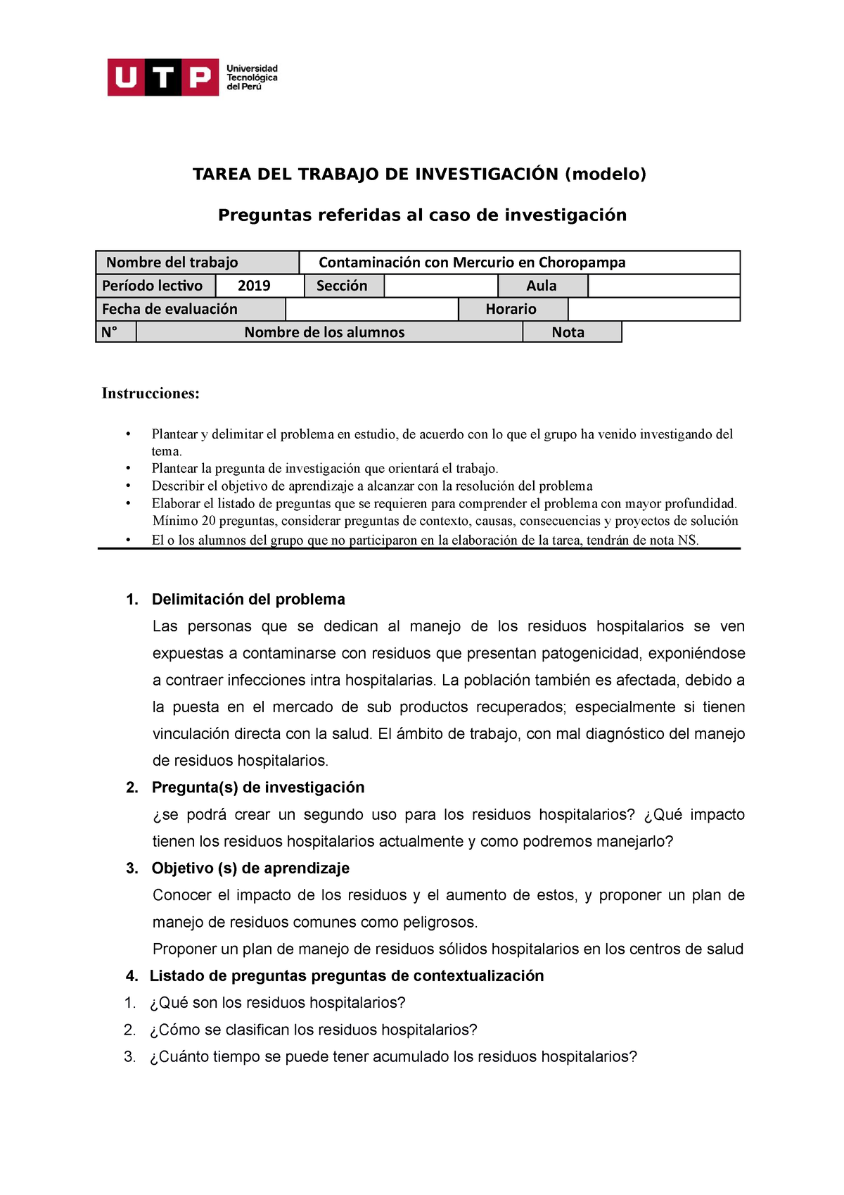 Imu Semana 3 - Espero Te Ayude - TAREA DEL TRABAJO DE INVESTIGACIÓN ...