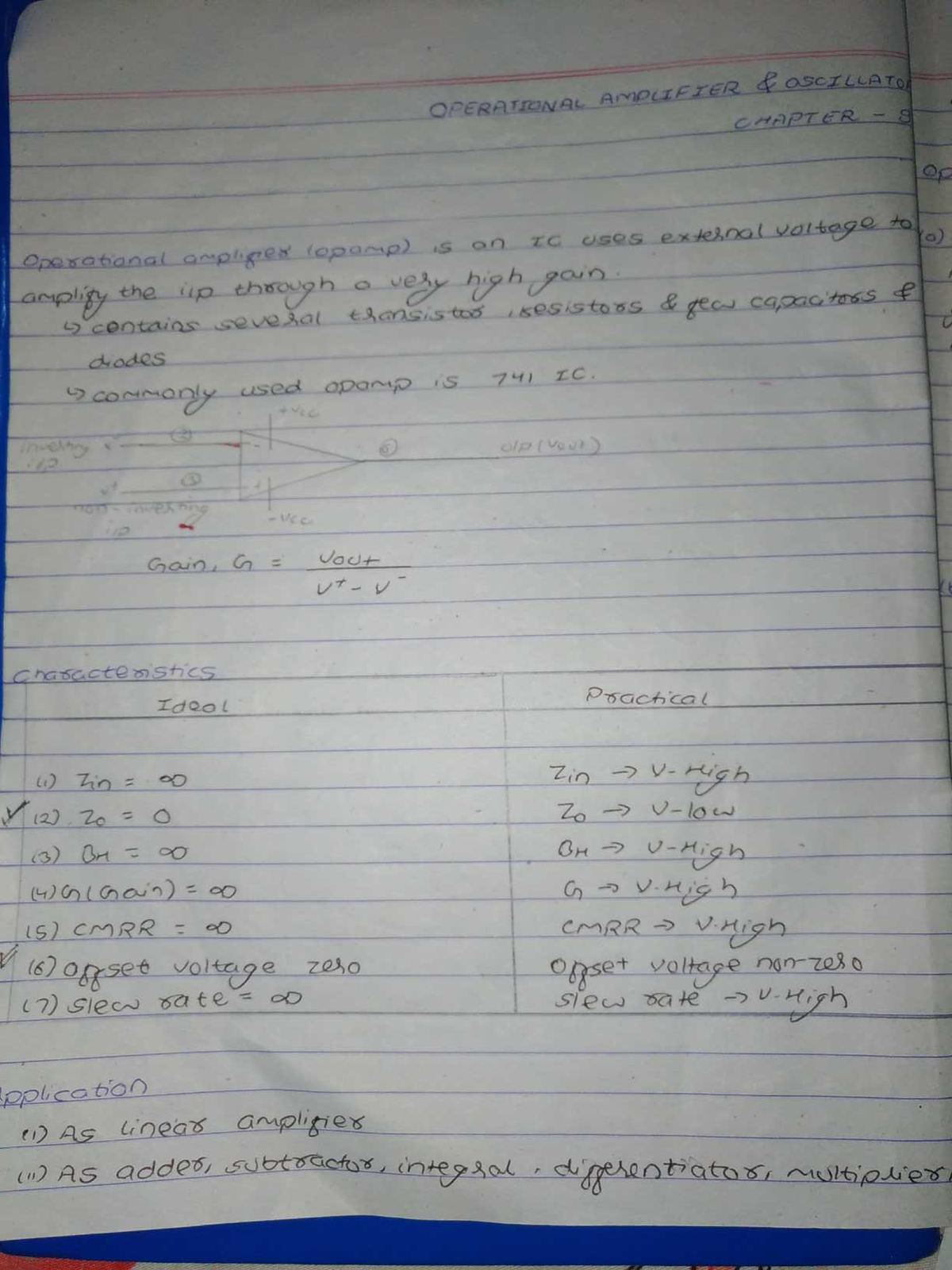 Operational Amplifier And Oscillator Operational Amplifier Oscillator
