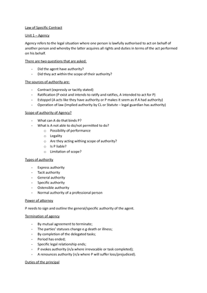 LAW OF Specific Contracts Notes - Duties of the lessor Maintenance of ...