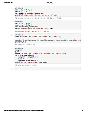 Python Practice Exercise - P y t h o n P ra c t i c e A s s i g n m e n ...