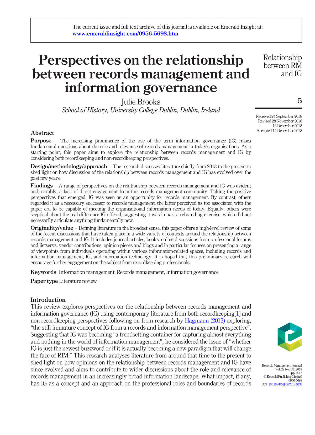 records management thesis