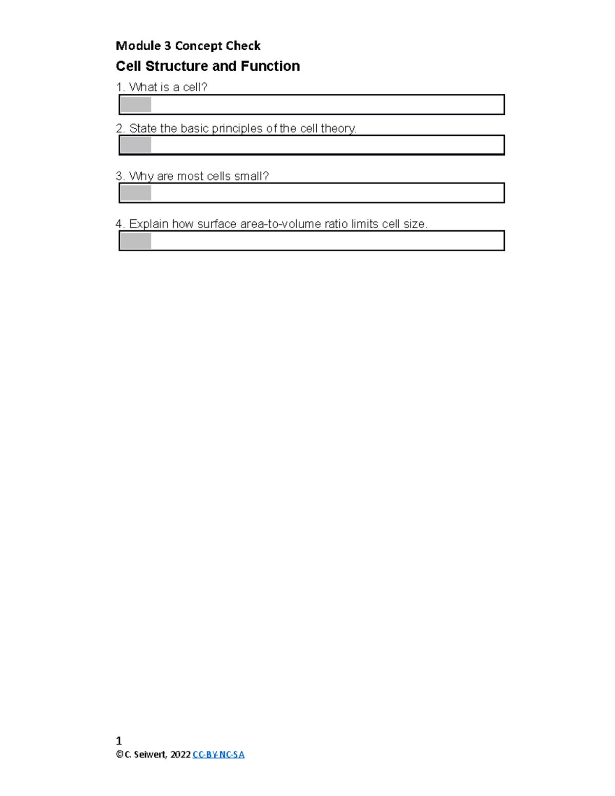 Module+3+Concept+check+2022 - Cell Structure and Function What is a ...