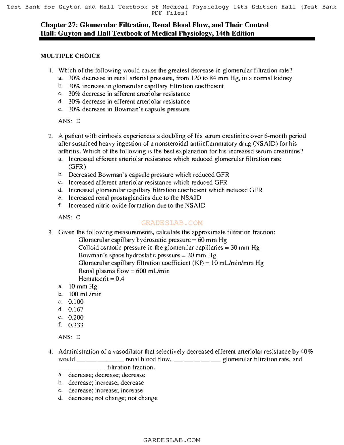 27 MULTPLE CHOICE QUESTIONS SEE CHAPTER IN TEXT HOWEVER USEFUL - G R A ...