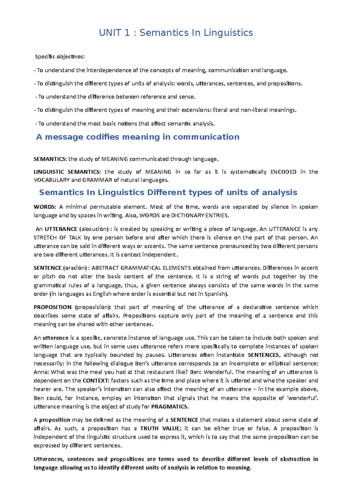 summary-unit-1-unit-1-semantics-in-linguistics-specific-objectives