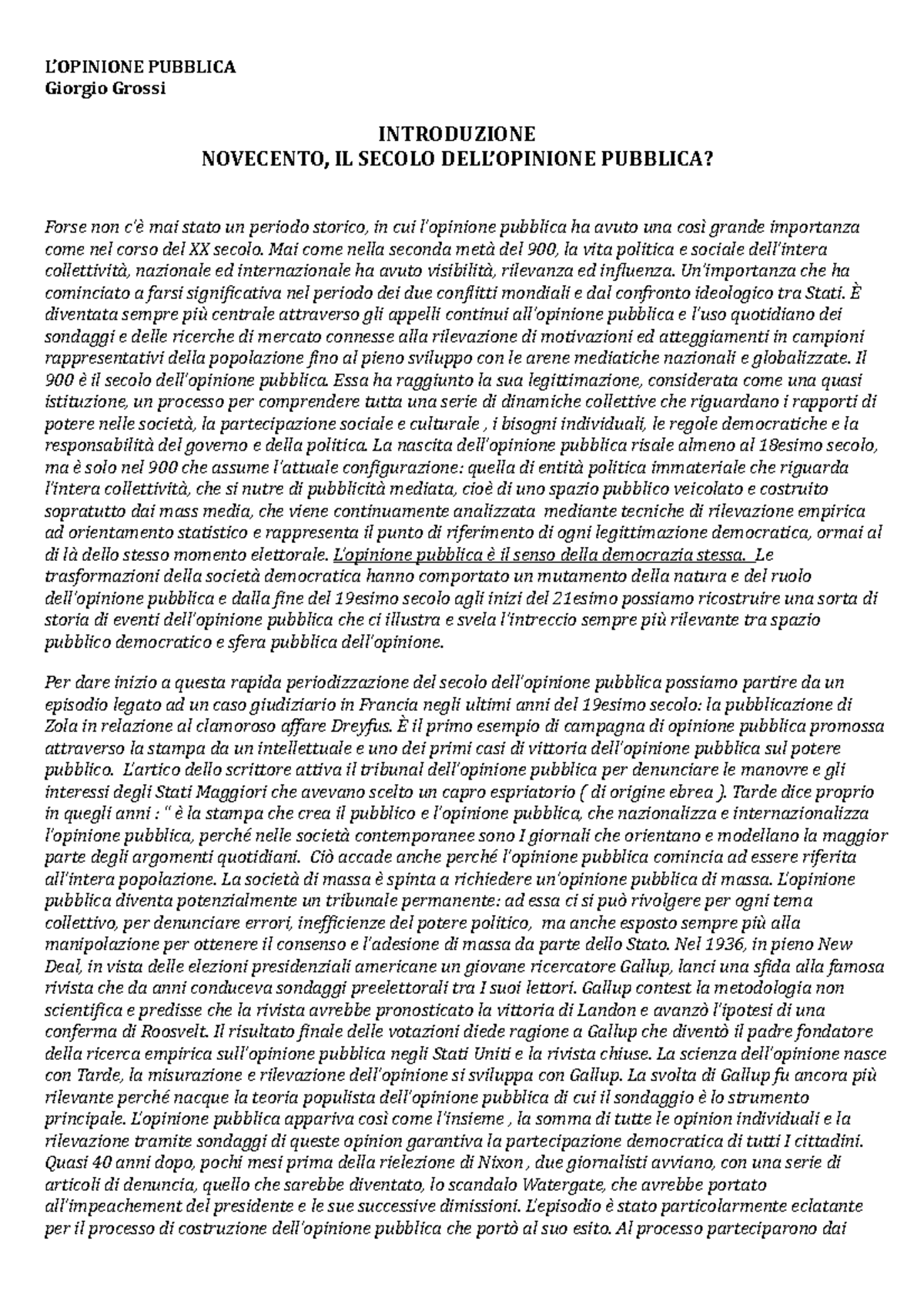 L'Opinione Pubblica - Walter Lippman - PUBBLICA Giorgio Grossi ...