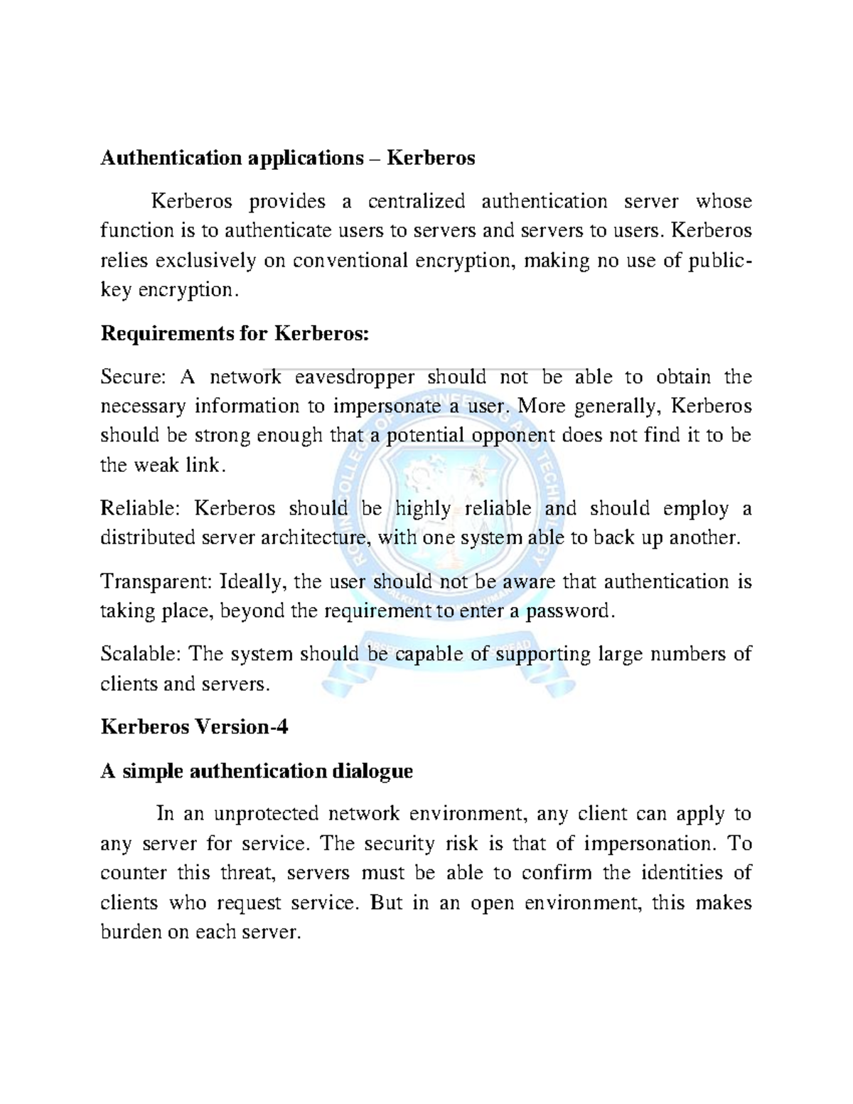 Kerberos - Cybersecurity - Authentication applications – Kerberos ...