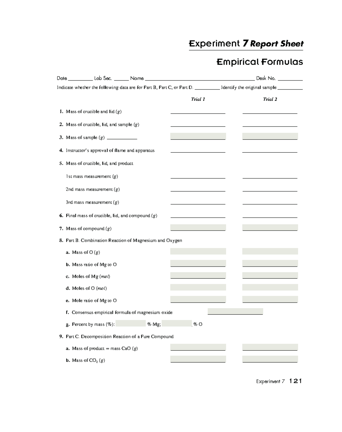 Laboratory Manual for Principles of General Chemistry CHM 342