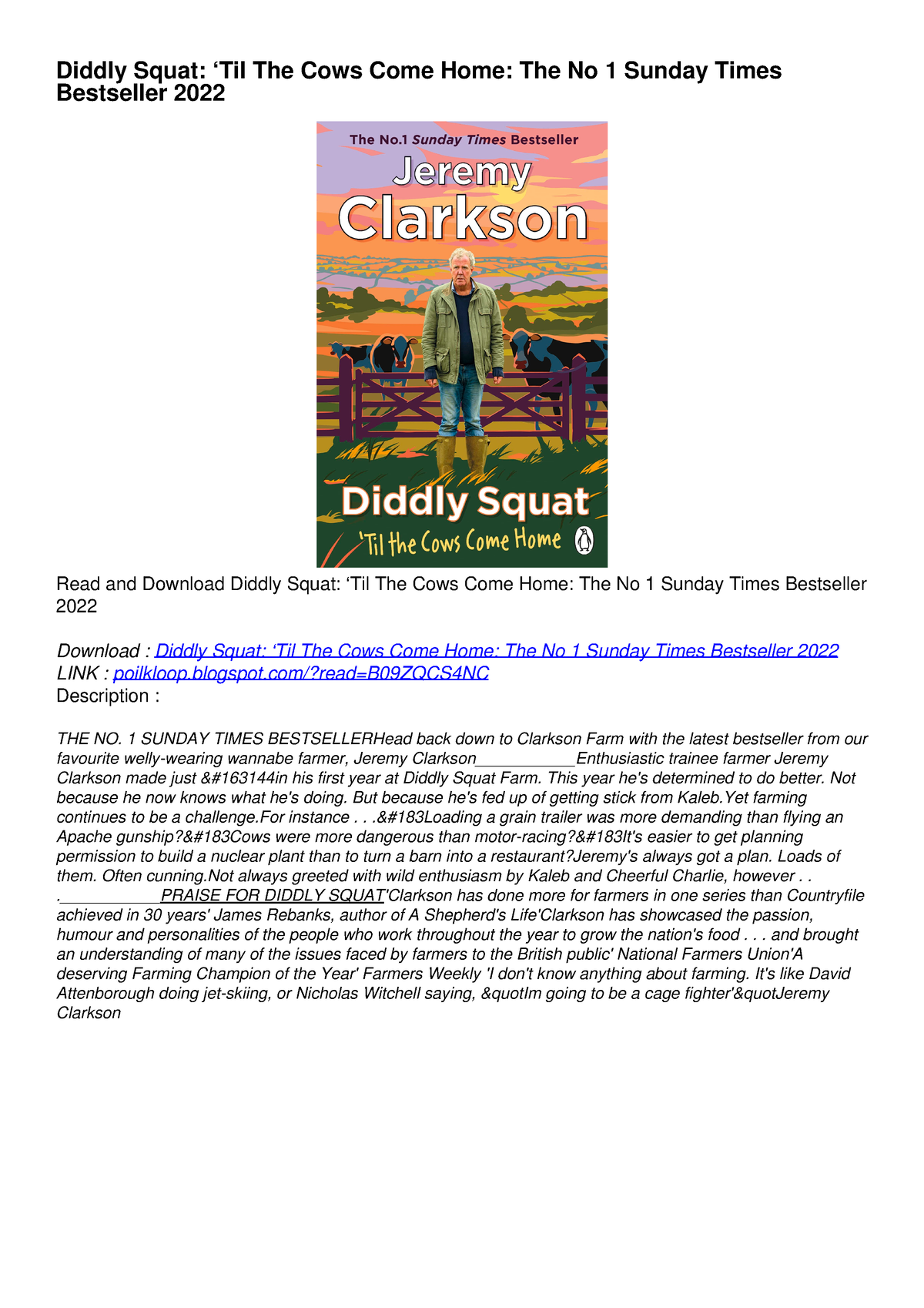 [PDF] DOWNLOAD FREE Diddly Squat: ‘Til The Cows Come Home: The No 1 ...