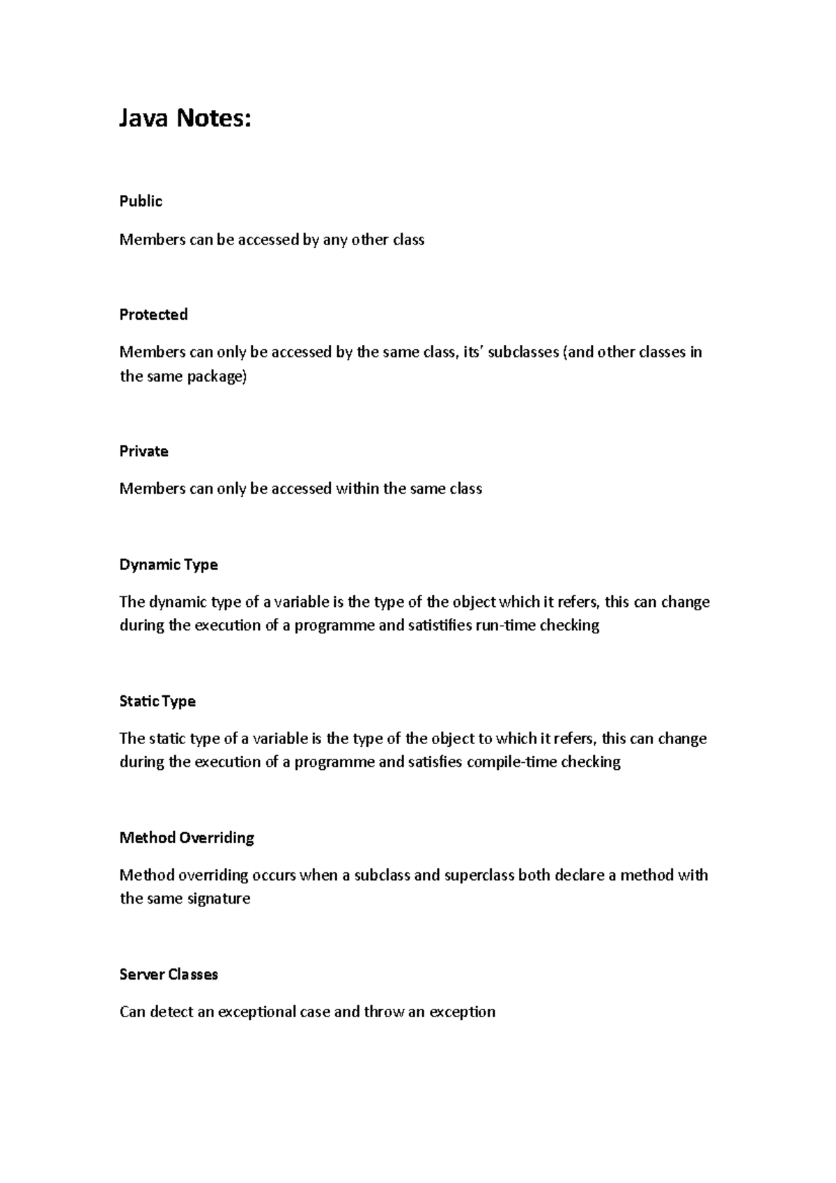 Ultimate Java Notes - Java Notes: Public Members can be accessed by any ...