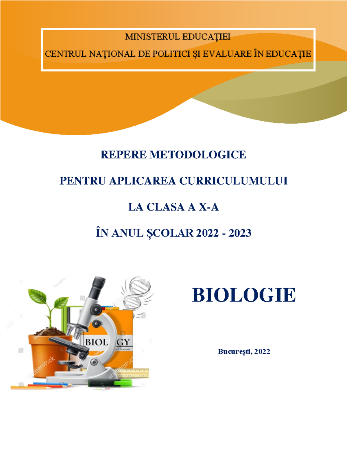 Repere Metodologice Biologie 2022 2023 - REPERE METODOLOGICE PENTRU ...