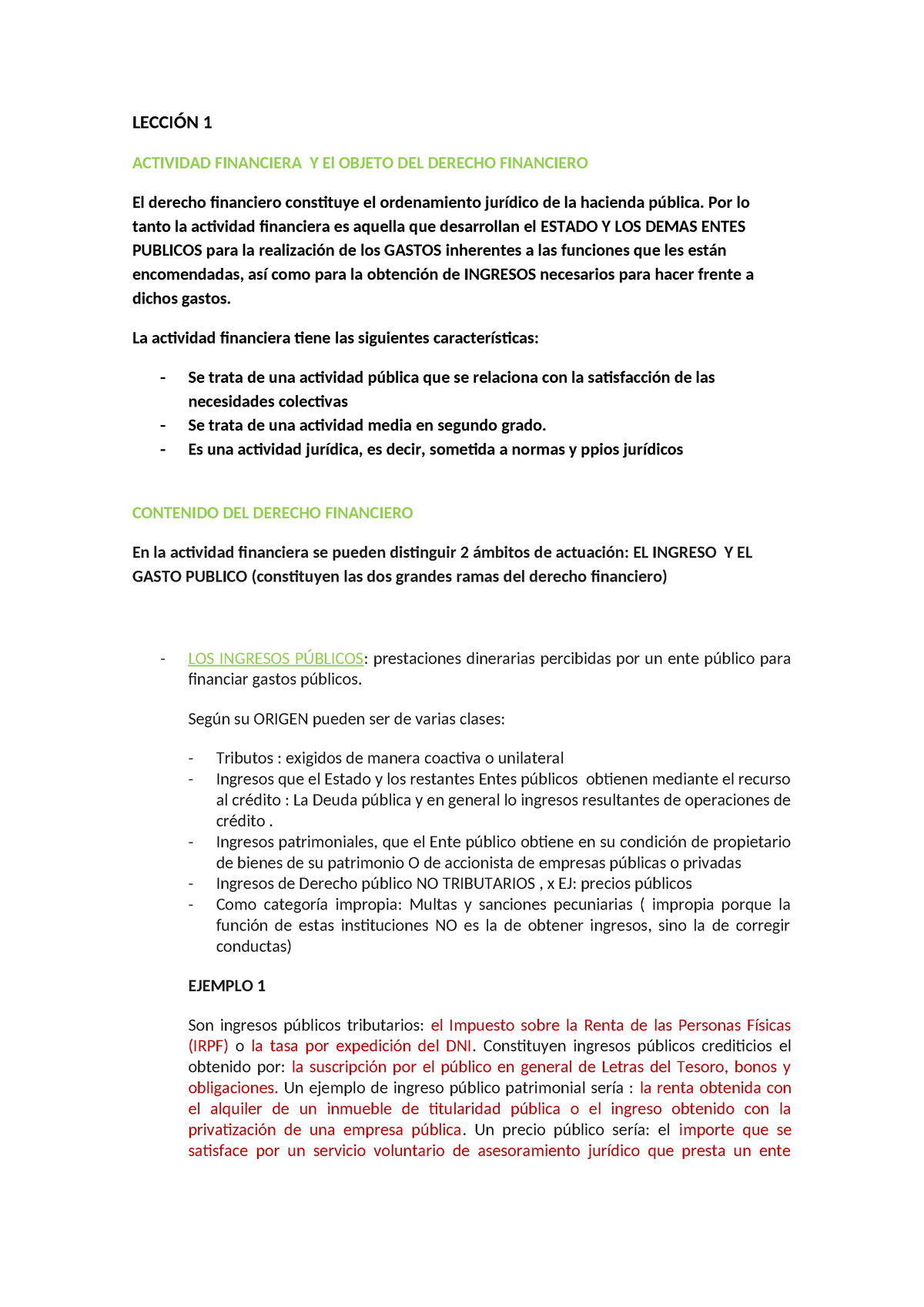 Lección 2 - LECCION 2 DFT I UVIGO RRLL - LECCIÓN 1 ACTIVIDAD FINANCIERA ...