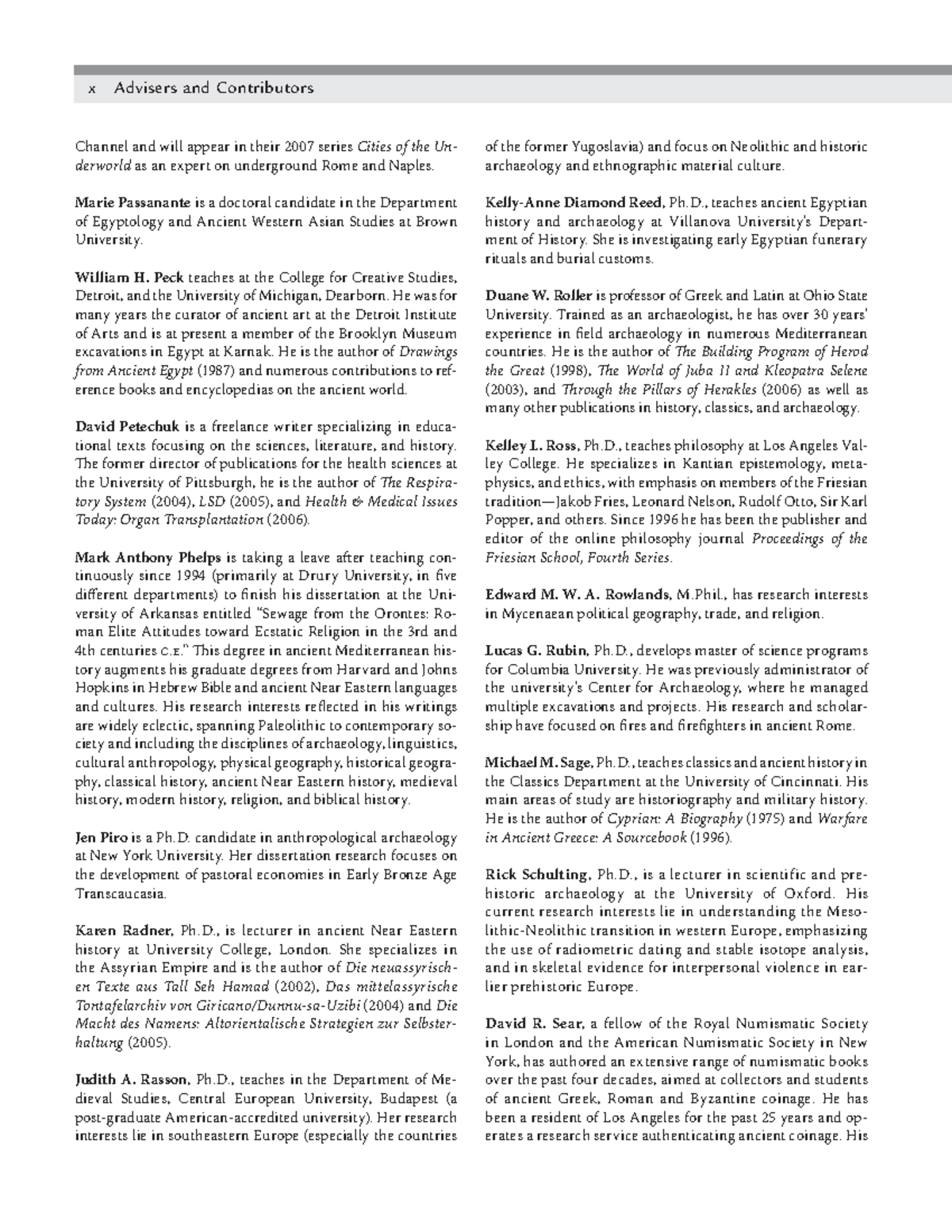 Encyclopedia of Society and Culture in the Ancient World (