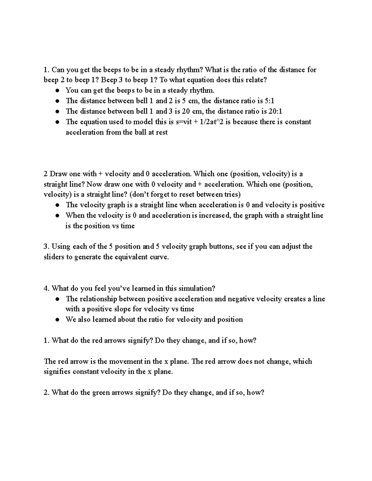 Physics lab 2 Week 2 lab Can you get the beeps to be in a steady
