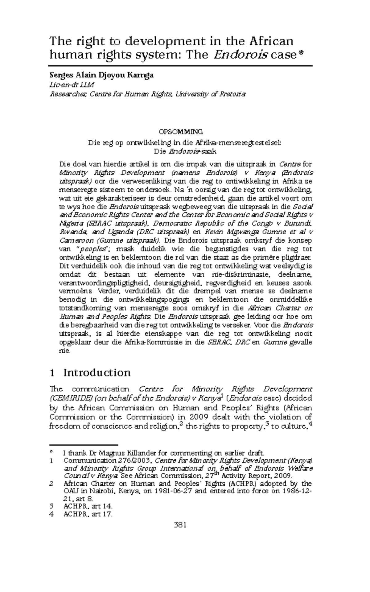 23 - Human rights - 381 The right to development in the African human ...