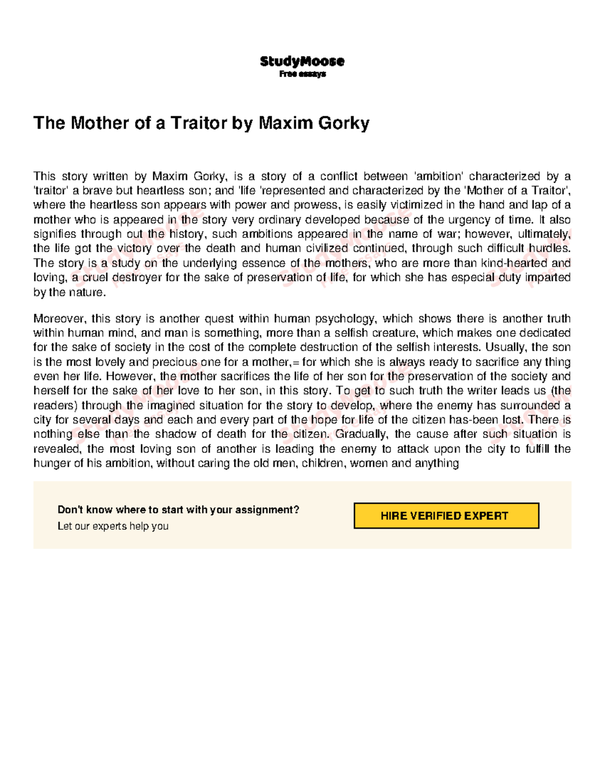 1000052753 It’s lecture The Mother of a Traitor by Maxim Gorky This