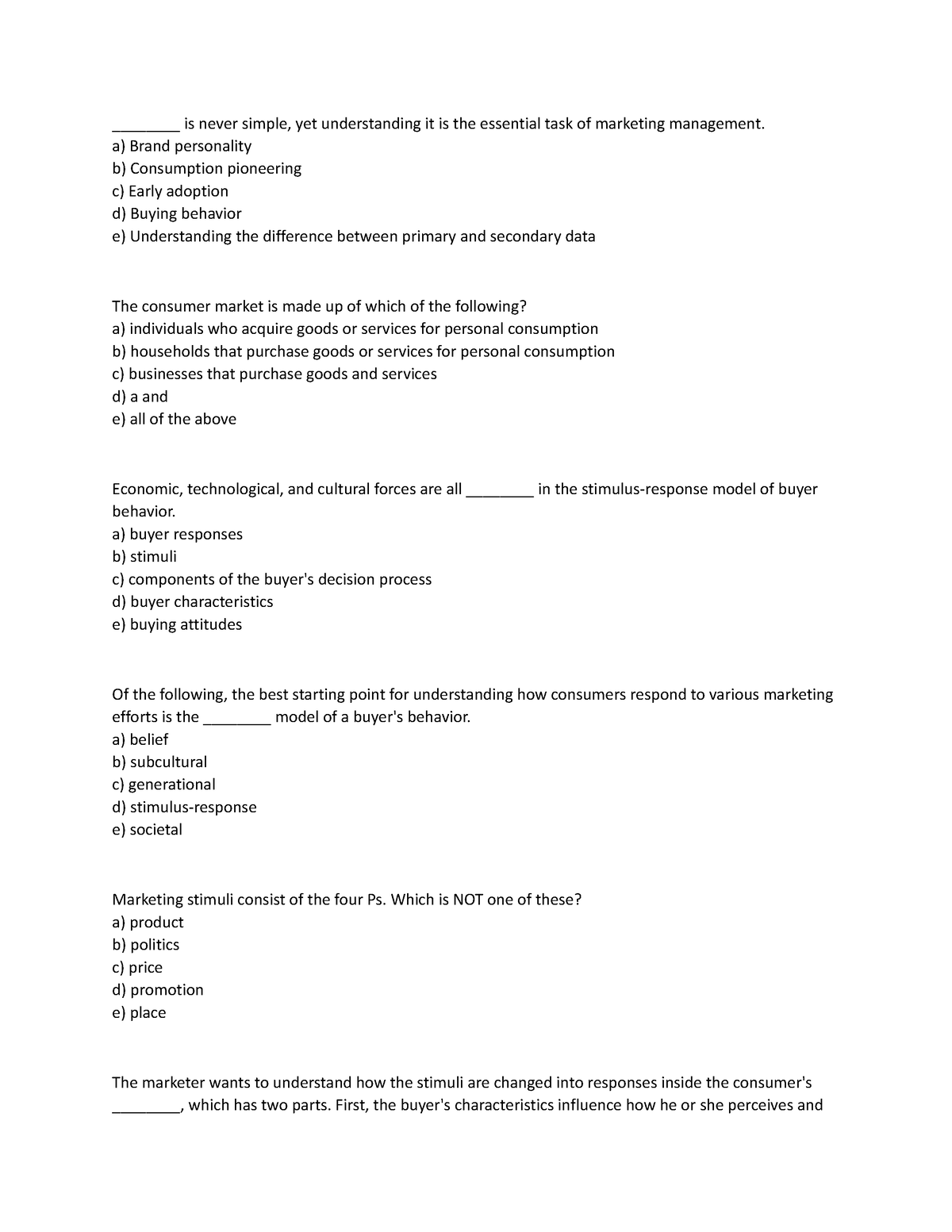 Mkt101 Chapter 5 - ... - ________ Is Never Simple, Yet Understanding It ...