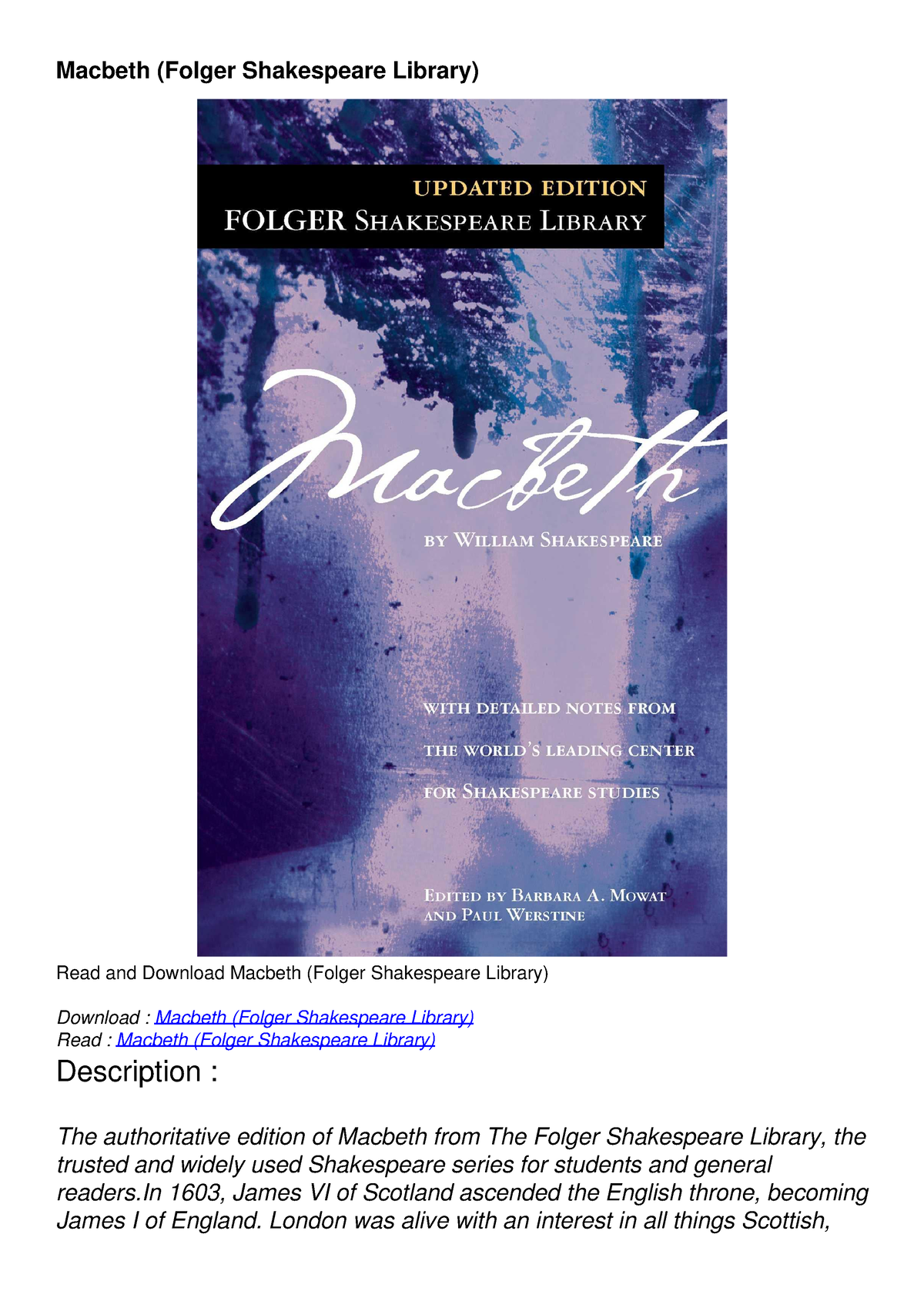 read-pdf-macbeth-folger-shakespeare-library-macbeth-folger