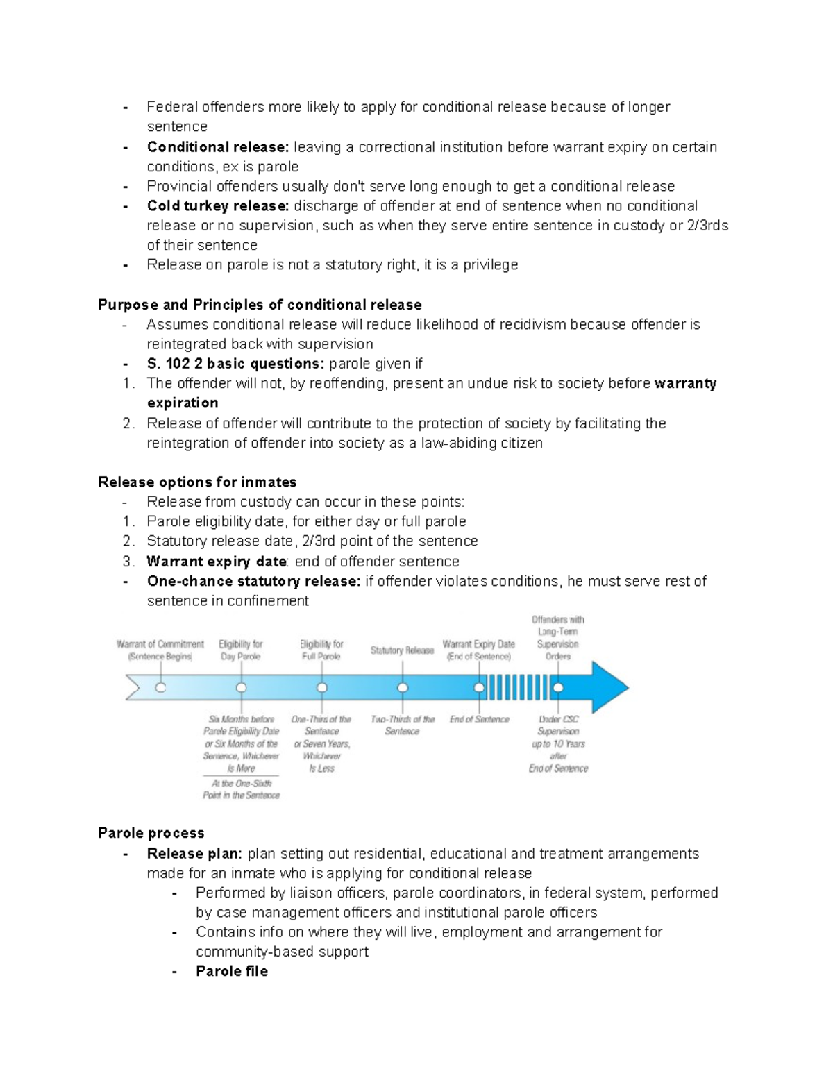 Ch 12 and 14 Release and Reentry - Federal offenders more likely to ...