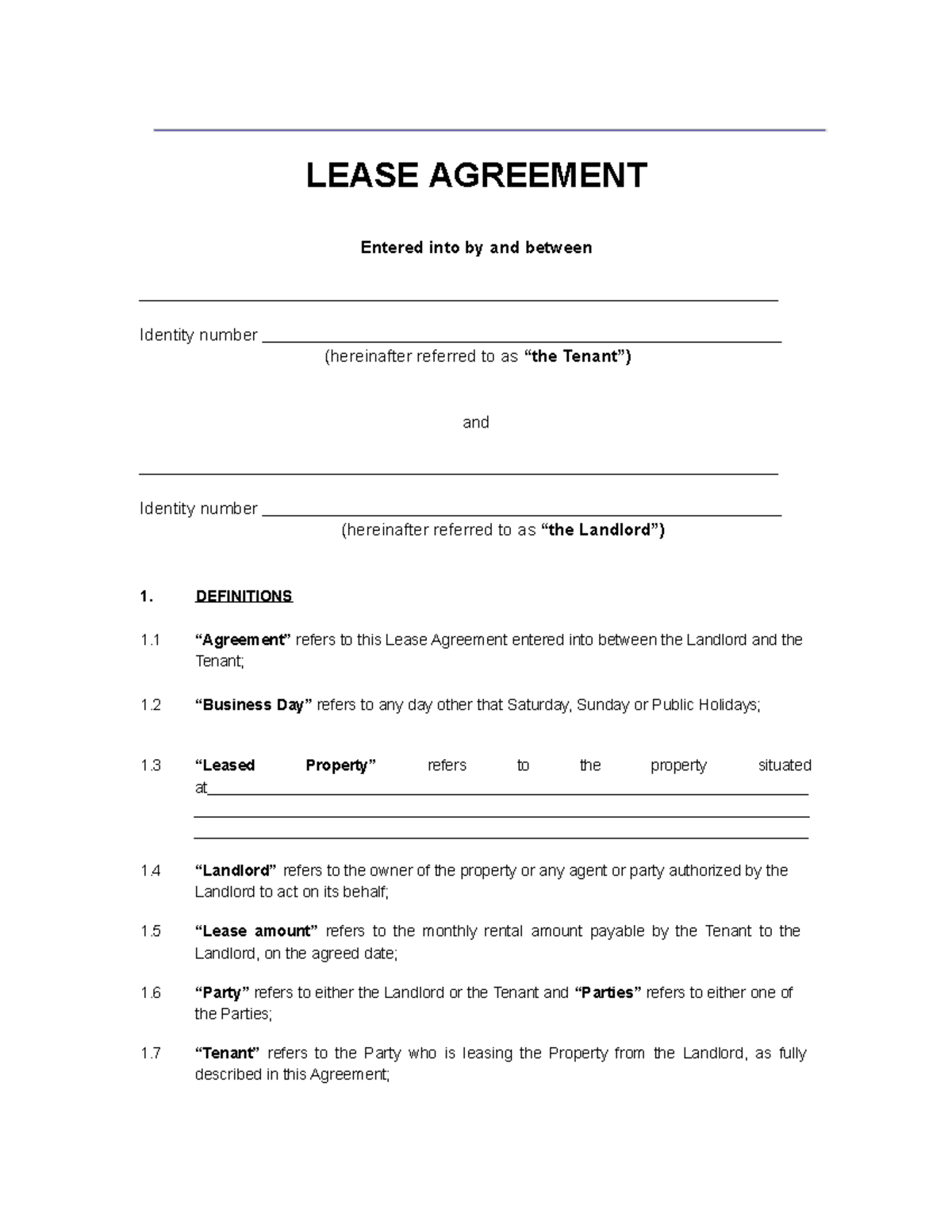 TUT-Lease-Agreement 11 - LEASE AGREEMENT Entered into by and between ...