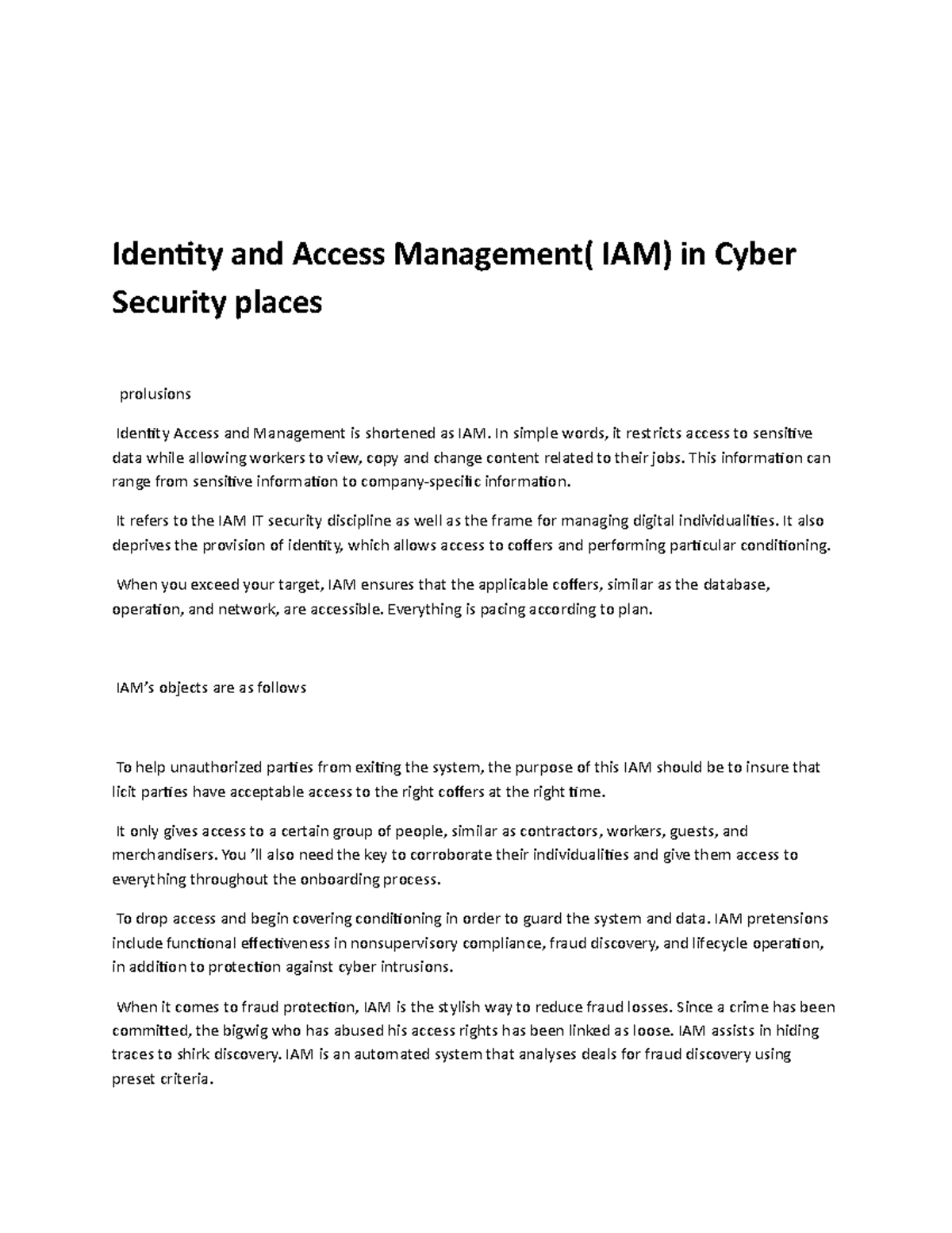 Identity And Access Management( IAM) In Cyber Security Places ...