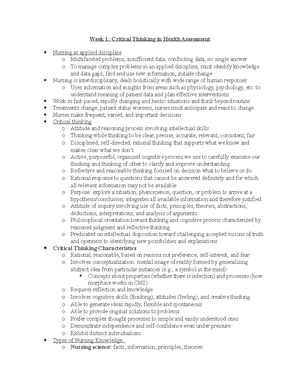 Summary - lecture 1-4 - Notes on readings and lectures for the first ...
