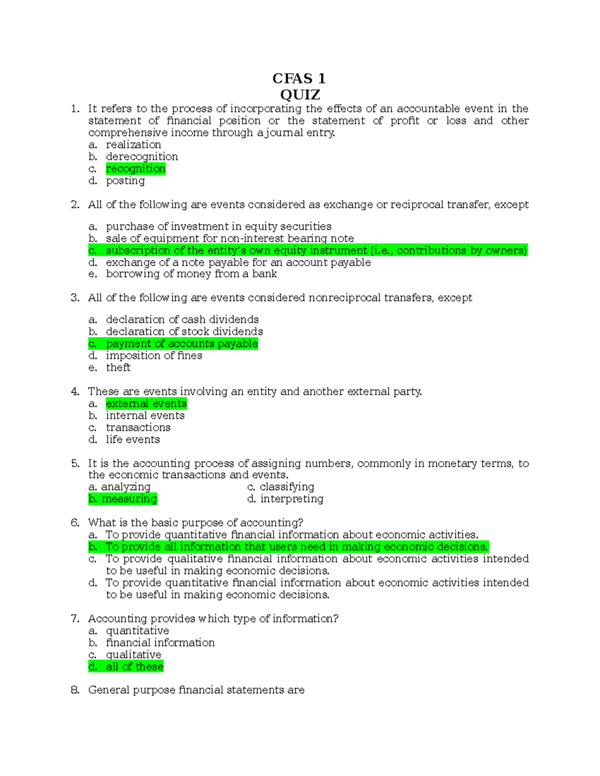 CFAS 1 - The Conceptual Framework Is Not A Standard. Nothing In The ...