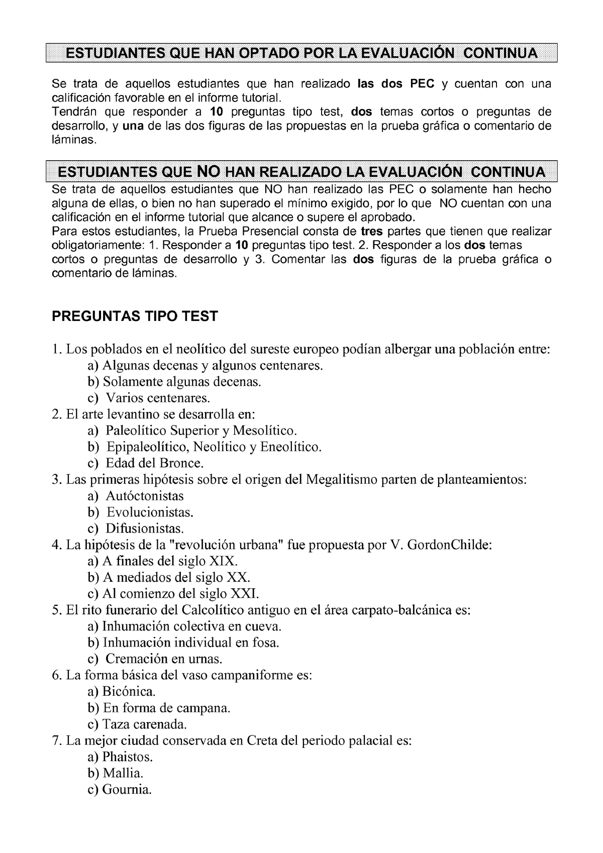 Examen Prehistoria II Junio Prehistoria II Las sociedades metalúrgicas Studocu