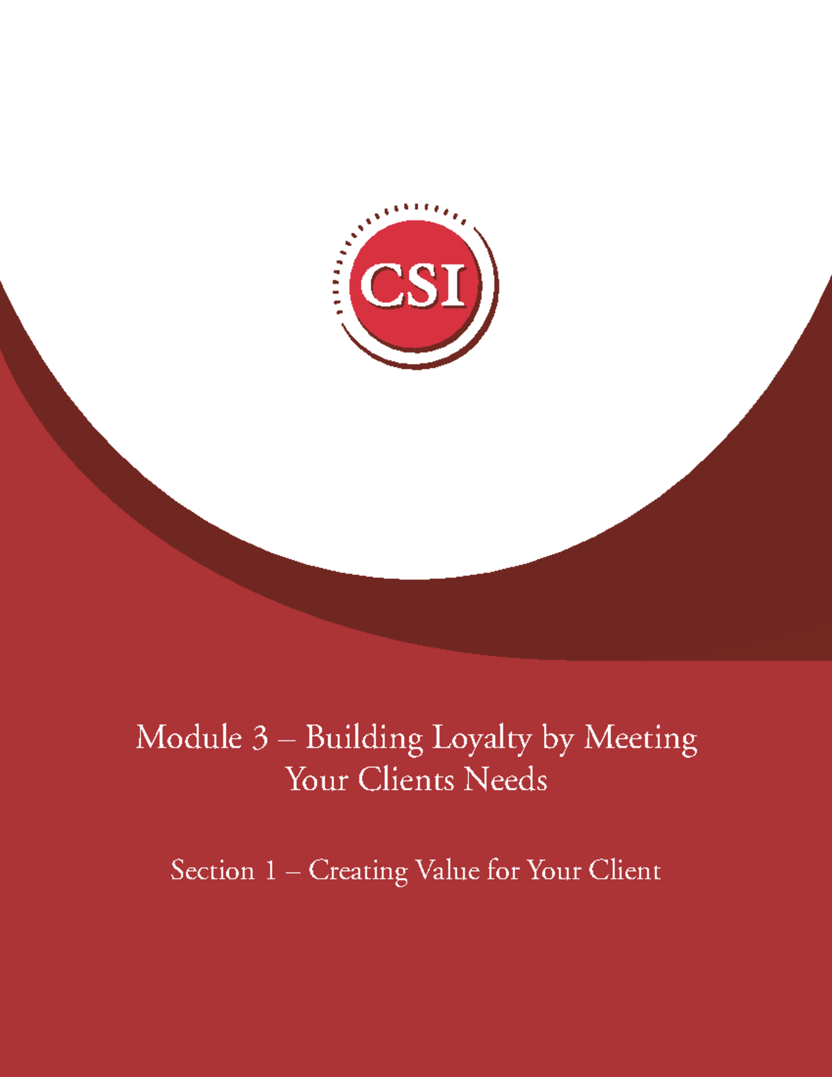 PFSA TXT-MOD3 2016 04 EN V01 - Section 1 – Creating Value for Your ...
