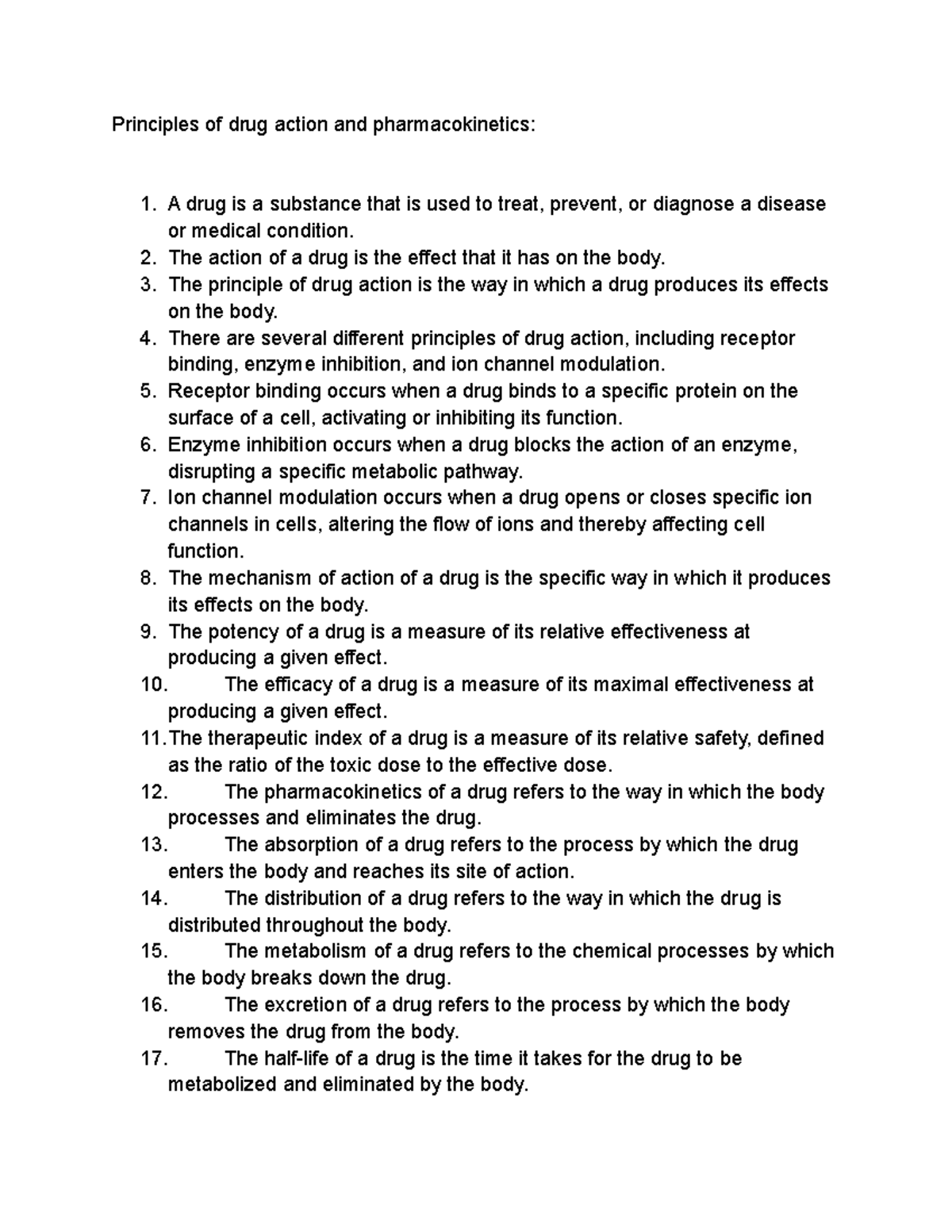 principles-of-drug-action-and-pharmacokinetics-the-action-of-a-drug