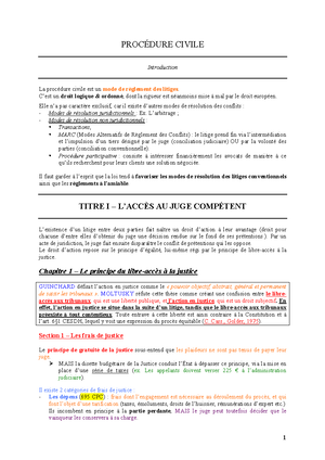 Procédure Civile Cours Complet - Procédure Civile 29/ Introduction Il S ...