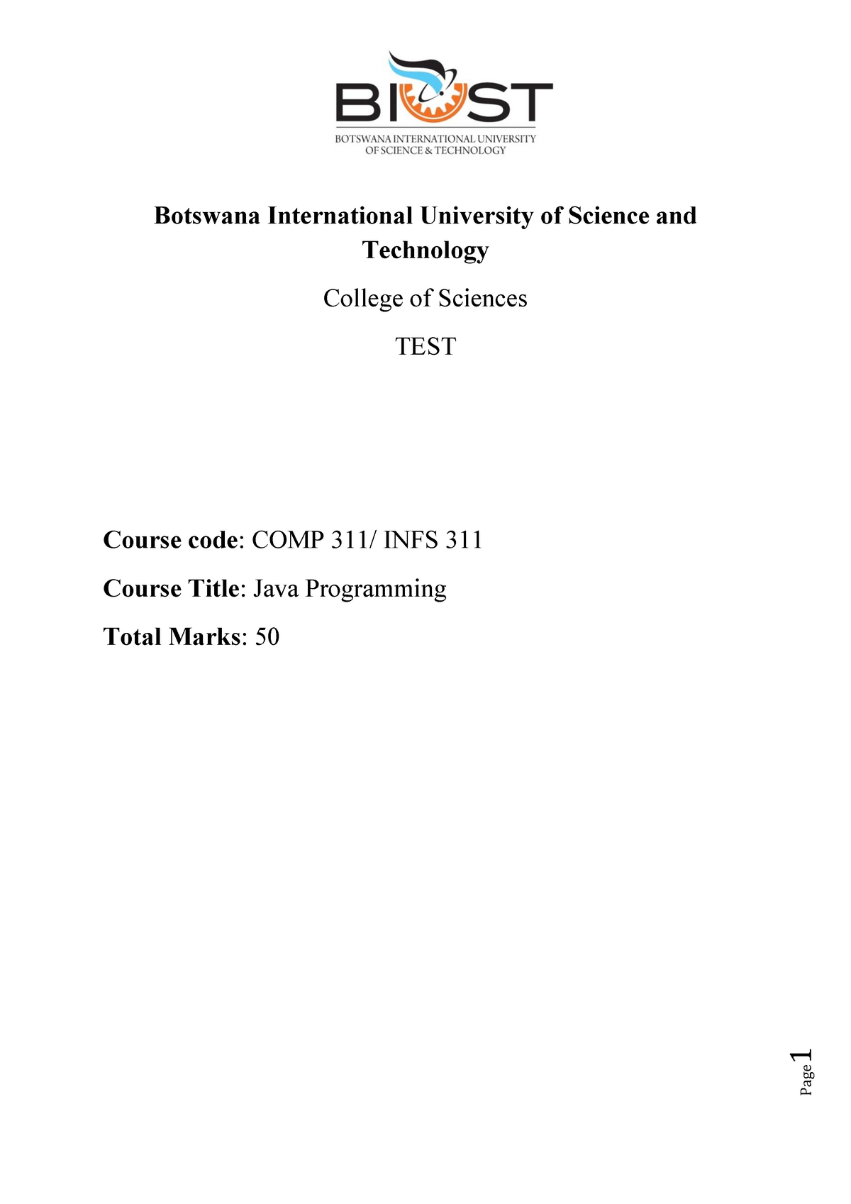 Programming In Java Basic Knowledge And Skills - 1 Botswana ...