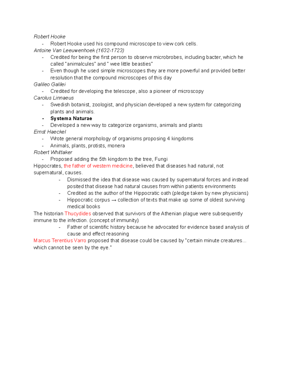 Microbio Exam 1 Scientists - Robert Hooke - Robert Hooke used his ...