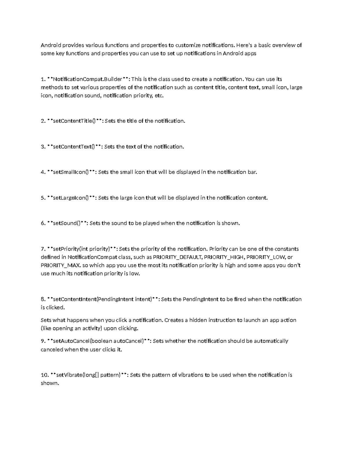 Assignment 1 - Android provides various functions and properties to ...