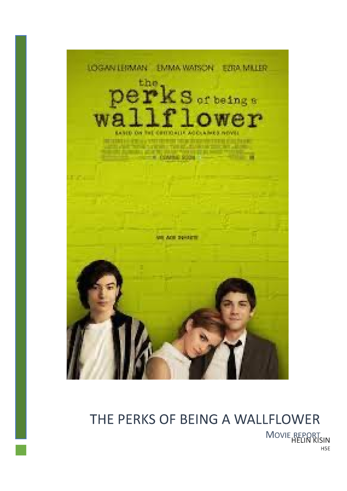 essay about the perks of being a wallflower movie