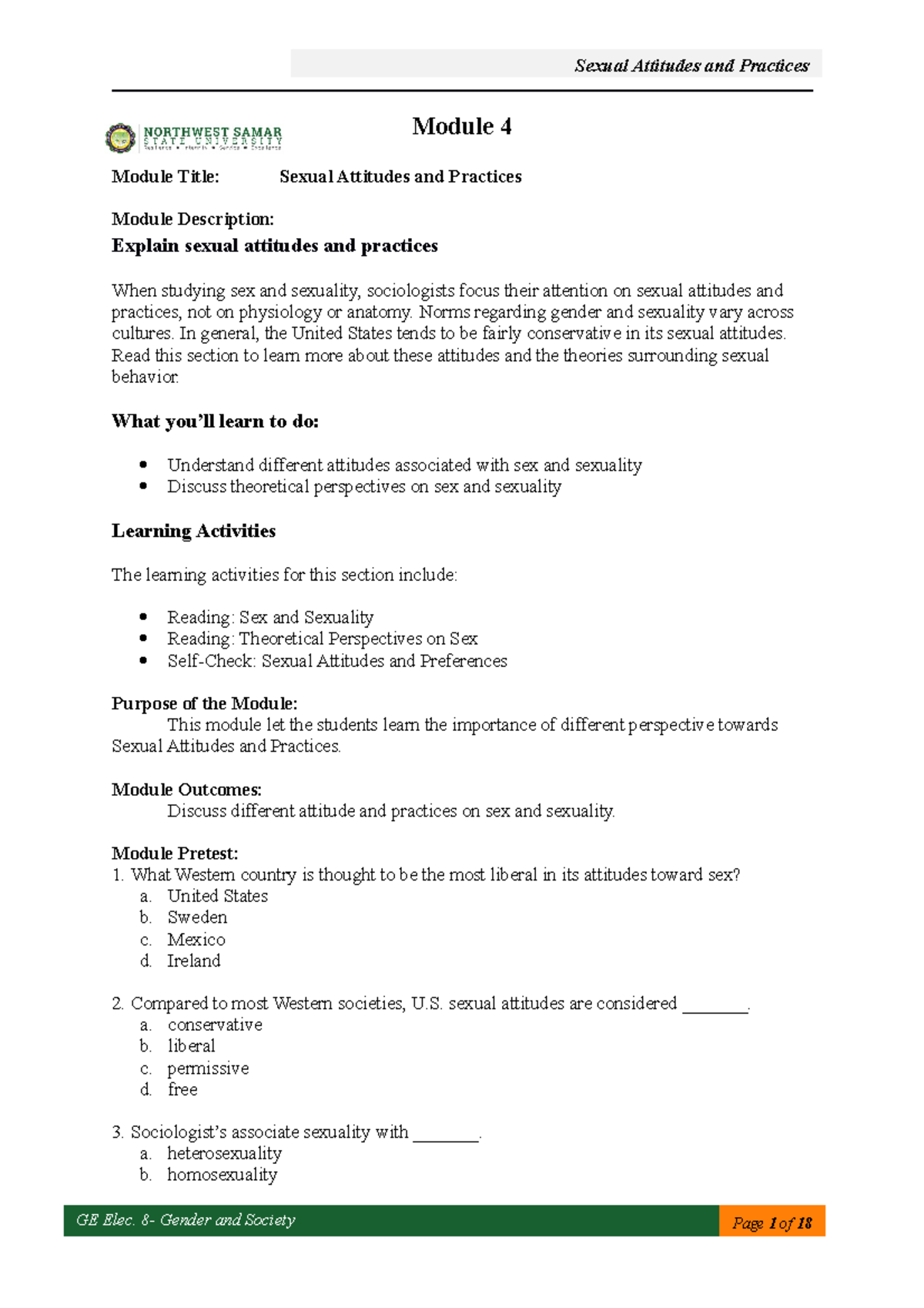 GS Module 4 Gender And Society Lecture 4 - GE 7: Science, Technology ...