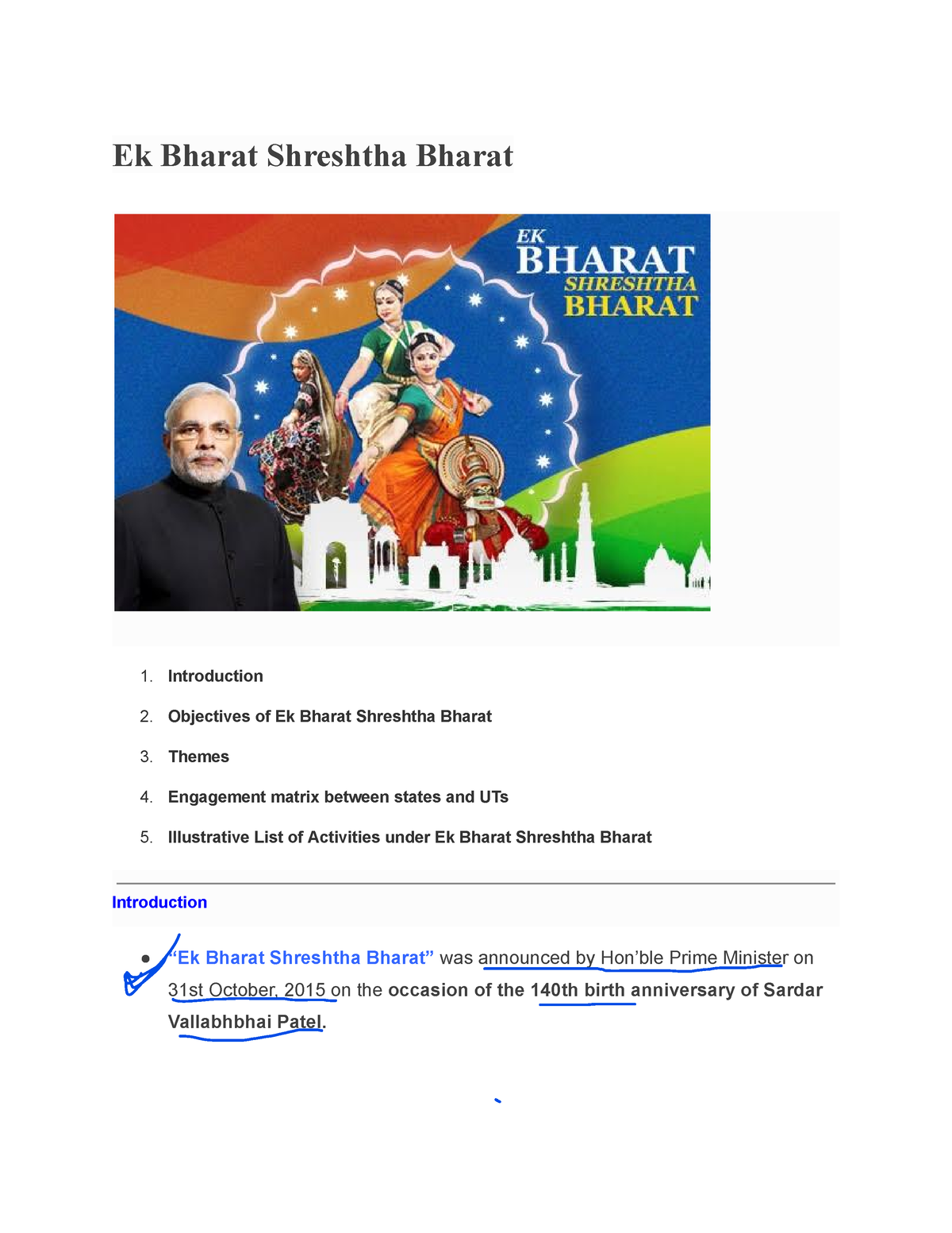 ek bharat shreshtha bharat essay in english 200 words