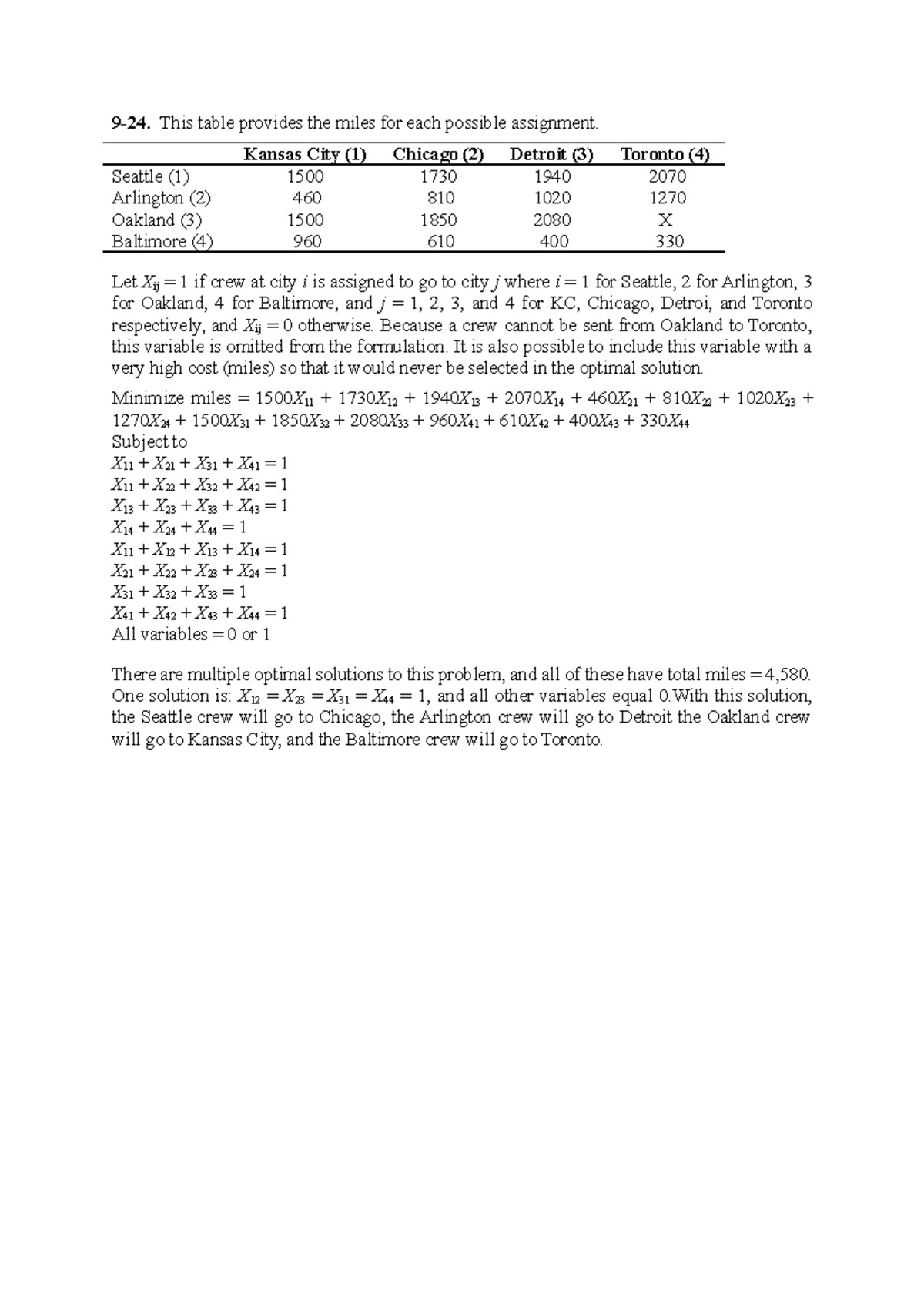 9 - Solutions to selected questions - 9-24. This table provides the ...