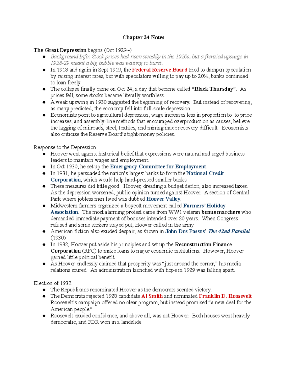 Chapter 24Notes - American History Lecture Notes - Chapter 24 Notes The ...