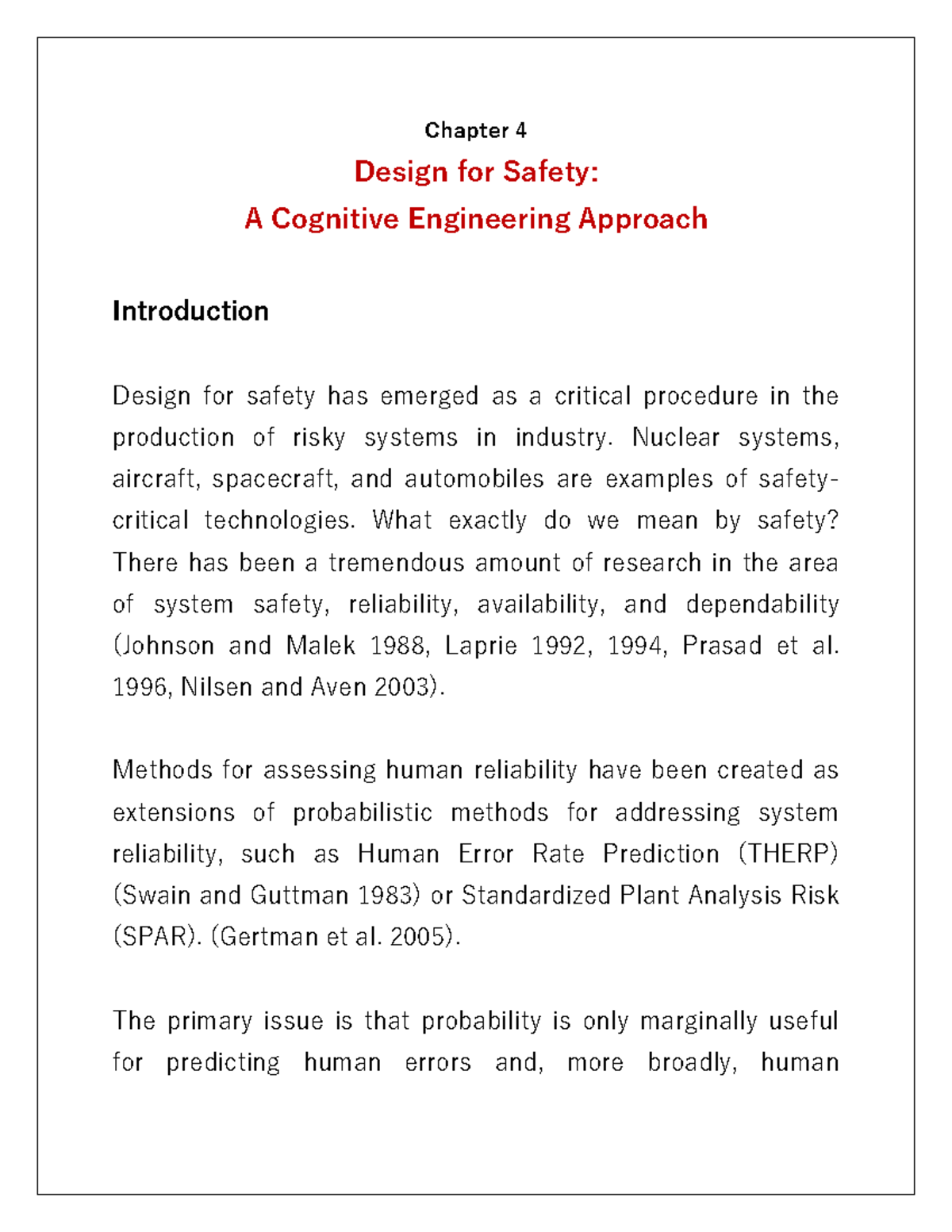 A Cognitive Engineering Approach - intorduction - Chapter 4 Design for ...