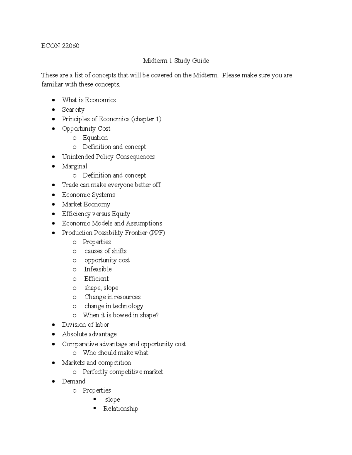 Midterm 1-studyguide - Notes I've Taken Over The Course Of The Semester ...