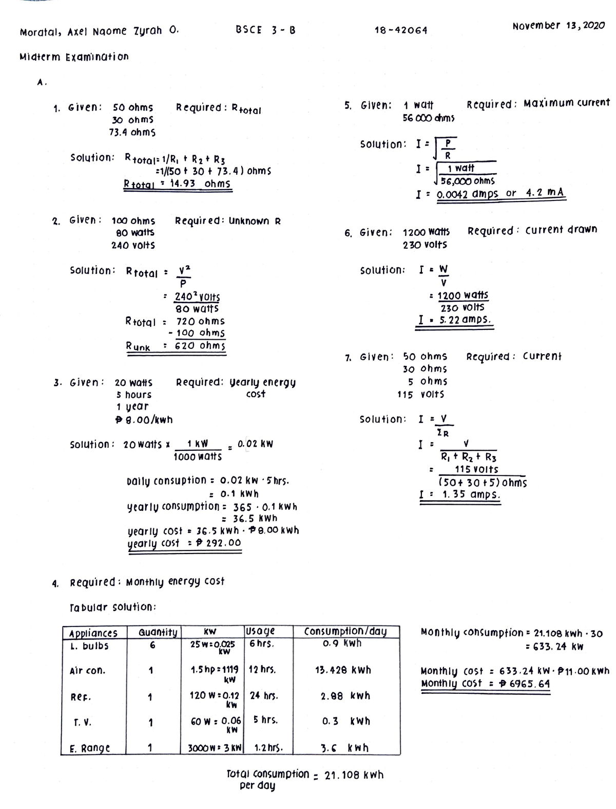 Engineering Utilities 1 MTE ( Moratal) - Moratal, Axel Naome Zyrah O ...